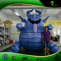 Monstre gonflable géant 3D dessin animé XXXL 3m H Ballon gonflable d'anime japonais pour défilé à l'hélium