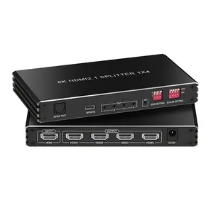 8K @ 60Hz/4K @ 120Hz HDMI-Splitter 1x4 VRR HDR-Scaler-Ausgang SPDIF OUT 4-Port-Splitter HDMI Audio Video 4-Wege-Splitter