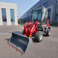 Chargeuse sur pneus diesel 1 tonne 4x4 compacte, mini-chargeuse frontale, petite machinerie de construction, directement de l'usine chinoise