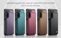 Nouvelle Pochette 3-en-1 RFID pour Samsung Galaxy S26 Ultra S25 S24 S23 – Étui Portefeuille avec Fermeture Éclair et Étui à Cartes Détachable pour Samsung S26 Ultra