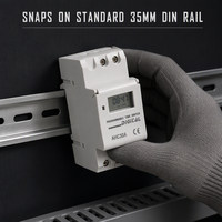 Sakelar Timer Lampu Jalan 30A DIN Rail Digital Terprogram Mingguan 220V Pengontrol Otomatis Nyala Mati CE Pabrik Berpengalaman 17 Tahun