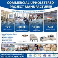 Projet de mobilier commercial moderne en bois sur mesure pour restaurant : banquette, canapé, sièges en cuir de luxe pour hôtel, table et chaises