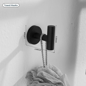 Ensemble d'accessoires de salle de bain élégants en noir mat, design contemporain pour l'organisation de la salle de bain - Product Image 4