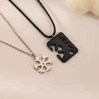 Amant Saint Valentin Bijoux Personnalisé En Acier Inoxydable Demi Coeur Demi Carré Puzzle Pendentif Amour Déclaration Couple Colliers