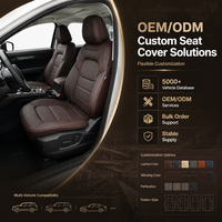 Fundas Universales de Asientos de Coche de Cuero Nappa, Juego Completo para SUV, Sedán, Camioneta, Impermeables, Transpirables, con Logotipo Personalizado, Venta al Por Mayor