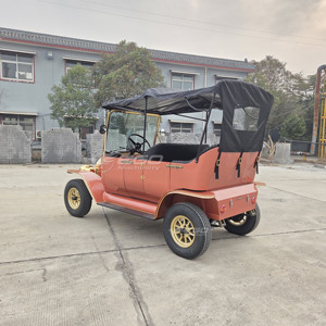 Vente d'usine populaire : Voiture électrique chinoise classique vintage 5 places, deux rangées, orange, pour le tourisme, à vendre - Product Image 5