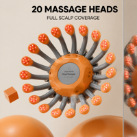 Masseur de tête portable Ysabel Smart Multi Massage Heads, vibrations haute fréquence, thérapie par lumière infrarouge rouge, soulagement de la fatigue