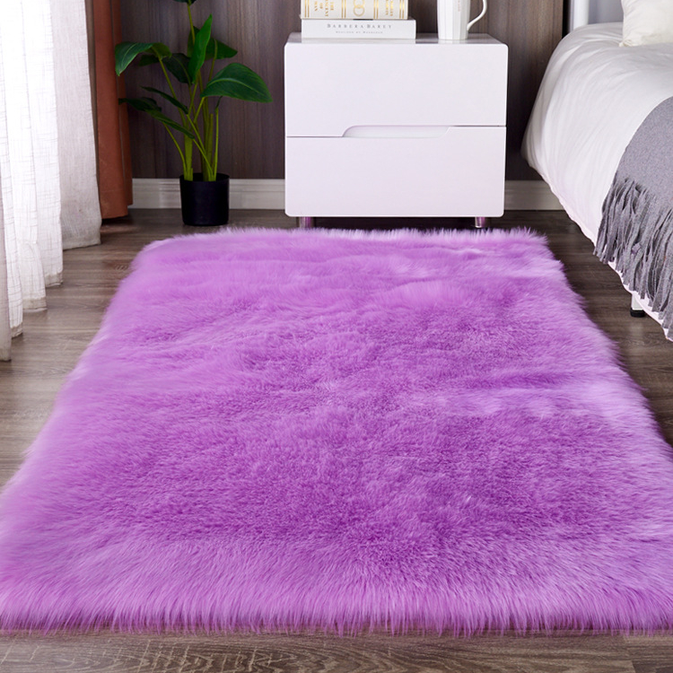 Hot Sale Fluffy Shaggy, Soft Long Hair Sheep Skin Furry Faux Fur Area Living Room Trim Underlay sofa mat Carpets And Rugs/