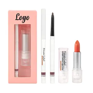 OEM customization dual lipstick and lip liner velvet lip liners lip liner kit Lipstick pencil set
