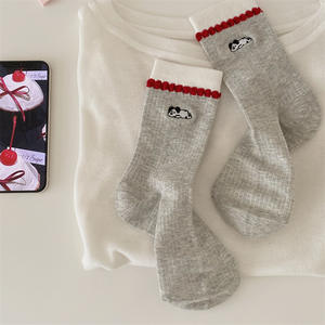 Nouvelles <span class=keywords><strong>chaussettes</strong></span> amusantes en coton brodé avec des animaux de dessin animé, motif de petits chiens, <span class=keywords><strong>pour</strong></span> femmes et filles, <span class=keywords><strong>chaussettes</strong></span> chaudes - Product Image 1