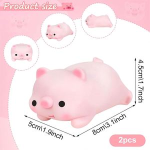 Cerdo Antiestrés, Juguete Creativo de Cerdo Rosa de PU para Aliviar el Estrés, para Adultos y Niños, Personalizado - Product Image 2