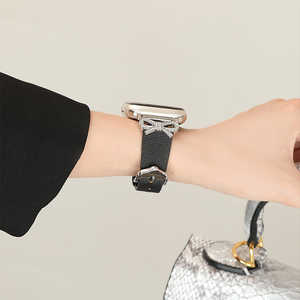 <span class=keywords><strong>สาย</strong></span>รัดหนังประดับโบว์เพชรหรูหราสำหรับ Apple Watch สำหรับ iwatch 11 S10 8 se อัลตร้าสำหรับผู้หญิง - Product Image 2