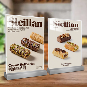 Soporte de exhibición con soporte de letrero acrílico transparente Mesa de fábrica Menú Etiqueta de <span class=keywords><strong>precio</strong></span> Folletos Carteles de papel - Product Image 5