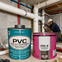 Ciment PVC pour tuyaux d'eau chaude et d'eau de pluie Prix d'usine 500g