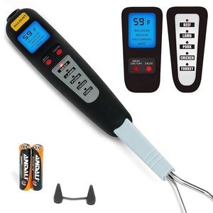 Termômetro para churrasco com LCD digital programável para 6 tipos diferentes de carne 4 níveis de sabor para uso na cozinha - Product Image 3