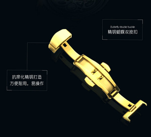 Boîte cadeau de luxe pour montre homme femme, mécanique, tourbillon or, cadran saphir, diamant, résistance à l'eau, bracelet en cuir - Product Image 5