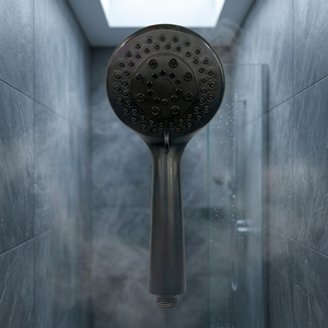 ERPS.L. Ensemble de douche flexible rond 33309 ERP avec tuyau de 1,5 m en plastique + alliage de zinc, design contemporain, plomberie de salle de bain - Product Image 3