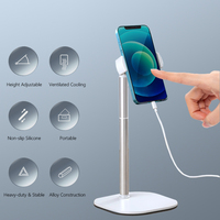 Support de téléphone de bureau pliable à 360 degrés en alliage pour Iphone New B09 Live Broadcast Flexible Feature