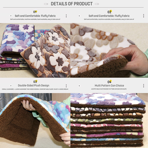 Colwork-cama para dormir de perro, tapete cálido con estampado de pata de perro salchicha, Coral, suave, para viajes al aire libre - Product Image 3