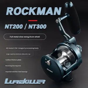 <span class=keywords><strong>Moulinet</strong></span> de pêche Lurekiller pour la pêche en mer, <span class=keywords><strong>moulinet</strong></span> à lancer à l'extérieur, en métal CNC, pour la pêche au <span class=keywords><strong>jigging</strong></span> lent, thon, haute vitesse, rapport de vitesse élevé, frein de 25 kg, <span class=keywords><strong>moulinet</strong></span> d'eau salée - Product Image 2