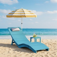 Chaise longue pliante pour piscine en HIPS, anti-flottante, transat d'extérieur robuste, mobilier de patio pour hôtel, plage et terrasse ensoleillée