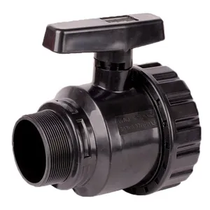 Hot Sell 4 inch PVC Irrigation Black Single Union Thread ball valve