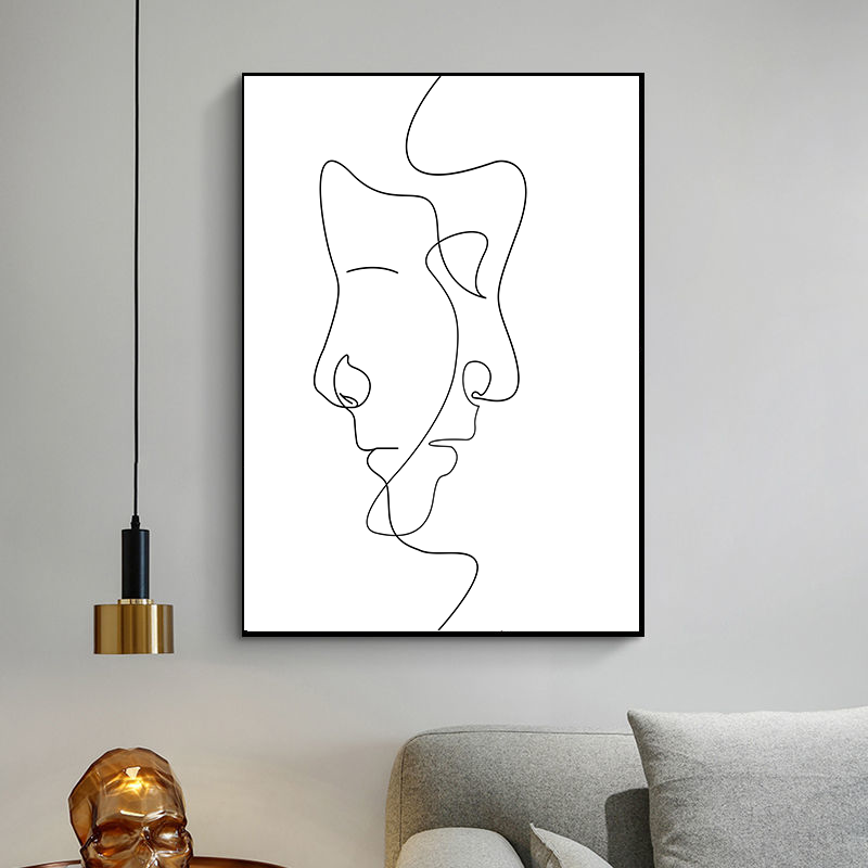High Quality Modern Simple Line Art Abstract Interior Decoration Canvas Frameless · image 6