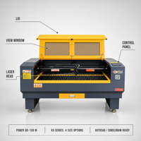 Graveur laser CO2 KSOAR RK-0640 60W 80W pour le bois, l'acrylique, machine de découpe laser CNC refroidie à l'eau pour les petites entreprises