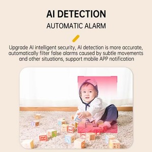 Caméra de surveillance pour bébé 3MP à appel en un clic, caméra domestique portable avec appel vidéo bidirectionnel, surveillance à distance par téléphone portable pour les personnes âgées et les enfants - Product Image 2