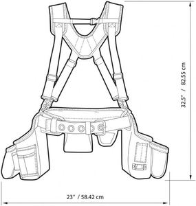 Ceinture porte-outils BSCI neuve en polyester pleine fibre avec 18 poches en polyester grainé tanné – Achetez au meilleur prix - Product Image 6