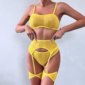 SacKnove W688, conjunto de 3 piezas de moda para el Día de San Valentín, ligas seductoras, tirantes, lencería Sexy para transexuales, conjunto de ropa interior para mujer - Product Image 4