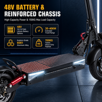 Scooter électrique tout-terrain robuste, charge maximale 150 kg, grandes roues, idéal pour les grands hommes et pour une utilisation masculine.