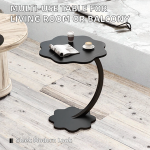 LINEA Hotel Modern Wood & Metal Multi-Use <b>Table</b> for Dining Room Living Room <b>Sofa</b> <b>Side</b> Cabinet Mini <b>Table</b> for Balcony Coffee Tabl - Product Image 2