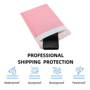 Échantillon Gratuit : Sacs d'expédition à bulles, Emballage d'expédition, Polymailer, Enveloppes rembourrées roses avec poignée - Product Image 5