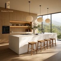 Ensemble d'armoires de cuisine en chêne clair pour projet de maison, finition naturelle, unité d'armoires de cuisine, armoires de cuisine