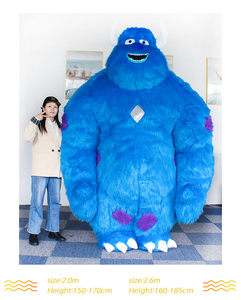 3M Cosplay gonflable géant bleu vache monstre Costume gonflable Krampus Sully Costume Monsters Inc pour la location de fêtes et d'événements - Product Image 2