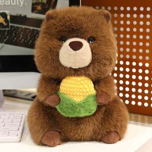 Muñeco de peluche divertido de ardilla de dibujos animados simulado con <span class=keywords><strong>manzana</strong></span> de maíz, juguete de compañía encantador, regalo de fábrica, muestra rápida proporcionada - Product Image 2