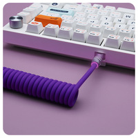 Câble de clavier mécanique USB d'usine Type C câble de clavier enroulé à Double ressort pour clavier câble de charge en Silicone OEM 3m