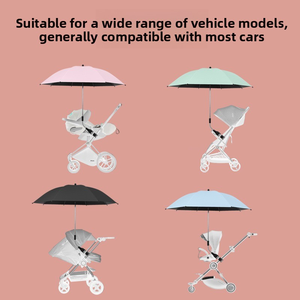 Sombrilla Universal <span class=keywords><strong>para</strong></span> Cochecito de Bebé, Triciclos y Carritos, Protección Solar y Contra la Lluvia, <span class=keywords><strong>con</strong></span> Logotipo Personalizado - Product Image 4