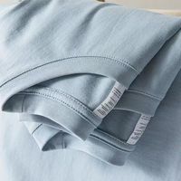 Camiseta de Algodón Tejido de 220 g/m², Lisa, para Hombre, Talla Grande, de Alta Calidad, con Logotipo Personalizado Impreso en Serigrafía