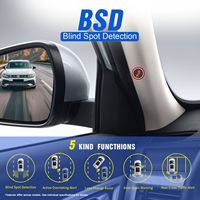 Système de détection d'angle mort 5-en-1 pour voiture, assistance au changement de voie BSD avec alerte de dépassement, avertissement de porte ouverte et alerte de trafic croisé arrière