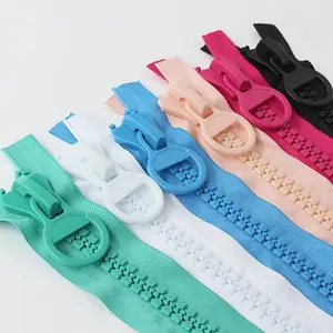 Zip Zipper Custom Bulk Zíperes Decorativos para Venda de Tendas #20 Big Teeth Plastic Resin Tamanho Personalizado Close-end