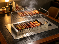 Barbecue Électrique Rotatif Automatique Sans Fumée 3400W pour Intérieur, Machine à Kebab de Table avec 16 Brochettes