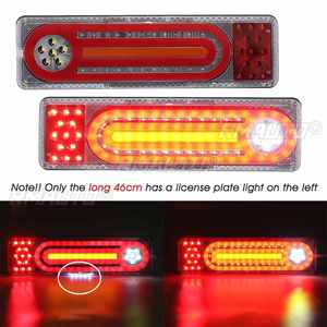 2 Luces Traseras LED Dinámicas de 24V para Coche, Camión, Furgoneta, Autobús, Remolque, Camper, Caravana, 46cm, con Intermitentes, Freno y Luz de Reversa - Product Image 1