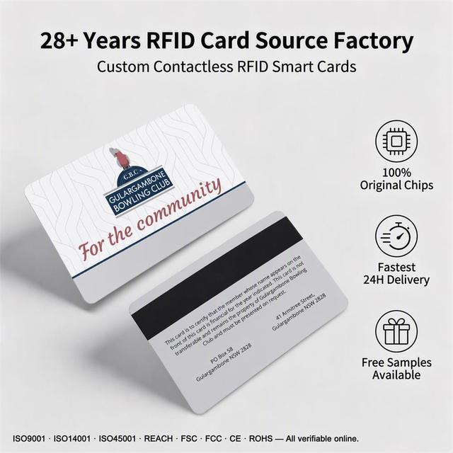 Wholesale Double NFC Card Dual Chip PVC Smart Card Two RFID Tags One Card, Custom Logo, ID and Access Card Factory