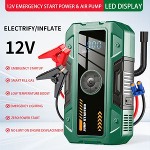 Arrancador de Baterías Portátil Helloleiboo Verde de 6000mAh y 1000A con Bomba de Inflado, Abrazaderas Estándar, Banco de Energía de Emergencia de 12V - Product Image 4