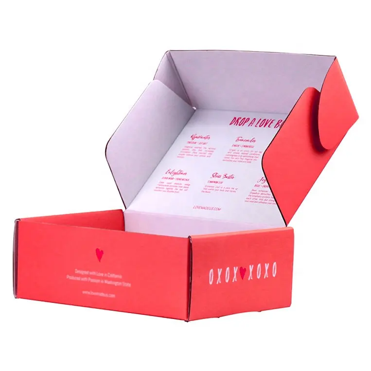 Boîte cadeau en papier ondulé imprimé mat simple, boîtes postale, livraison gratuite 11x9x3, 50 pièces