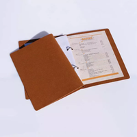 Personnalisable A5/A4 Restaurants Hôtel Menu Dossier 2 anneaux de luxe en cuir pu menu Couverture