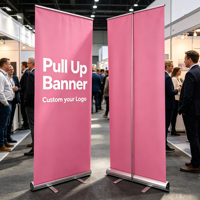 Bannière déroulante rétractable en aluminium personnalisée pour la publicité, les expositions, les promotions, support de bannière déroulante portable