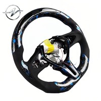 Volant sport léger à 3 branches en fibre de carbone forgée, recouvert de cuir perforé, avec affichage LED pour Infiniti